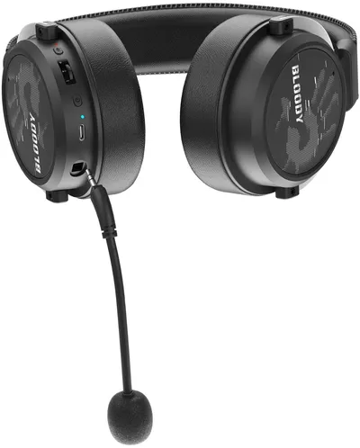 Наушники с микрофоном A4Tech Bloody MR590 Sports черный 1.5м мониторные BT/Radio/3.5mm оголовье (MR590 + WIRED/SPORT BLACK)