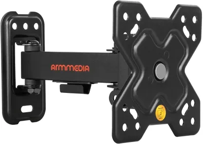 Кронштейн для ТВ ARM MEDIA MARS-5 черный (max VESA 100x100 мм., настенный, Наклонно-поворотный, max 25 кг) (90715)