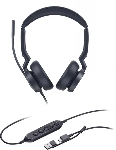 Гарнитура YEALINK UH46 Dual UC USB-C/A, Проводная, HD звук, LED-индикатор, USB-C/A, шт