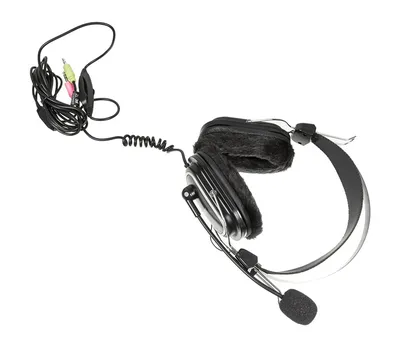 <068104> Наушники проводные A4Tech HS-60 (микрофон, 20 - 20 000 Гц, 97 дБ, 2-е Амбушюр для Лета и Зимы, 2м) черный [HS-60]
