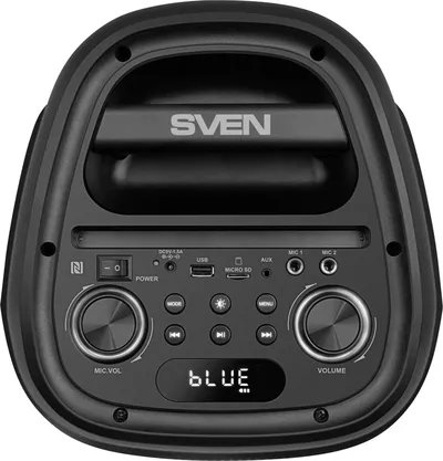 Портативная акустика 2.0 Sven PS-800 SV-021511 черная (100 Вт, TWS, BT, FM, USB, microSD, LED-диспле