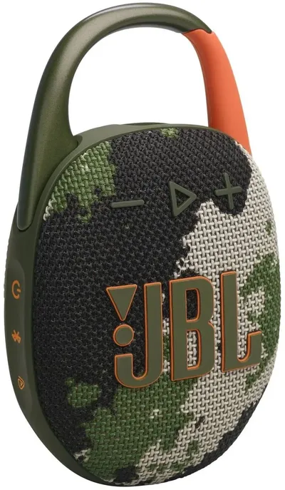Портативная колонка JBL Clip 5, фиолетовый, 5 Вт, Bluetooth 5.3, 2000мАч, время работы 12 ч, влагозащита IP67, карабин