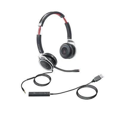 Гарнитура VT X208-D, проводная, Duo, HD звук, 3.5 мм + USB