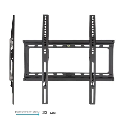 Повреждение упаковки Kromax IDEAL-3 new black,  Кр. стал. наст. для TV 22"-65", max 50 кг, 0 ст св., от ст. 23 мм, max VESA 400x400 мм.