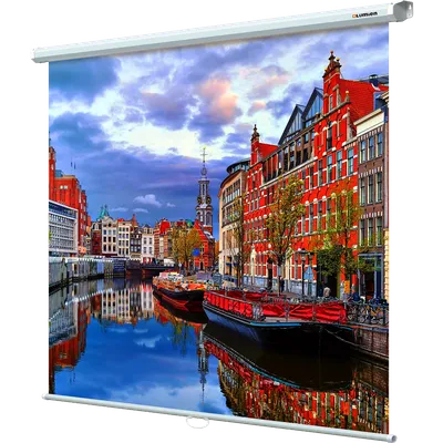 Экран проекционный Lumien LEP-100102, настенный, 180×180 см, 1:1, Matte White