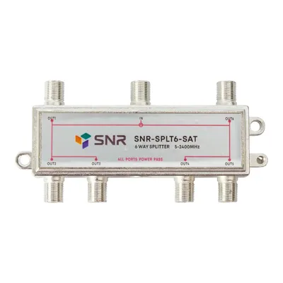 Разветвитель SNR SNR-SPLT6-SAT, TV-IN-6/TV-OUT, спутниковый, 6 выходов