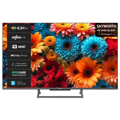 Телевизор Skyworth 65Q67H, 65", QLED, Ultra HD, 120Hz, Google TV