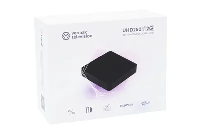 Приставка IPTV Vermax UHD250Y2G, 4K, 2ГБ ОЗУ, 8ГБ eMMC