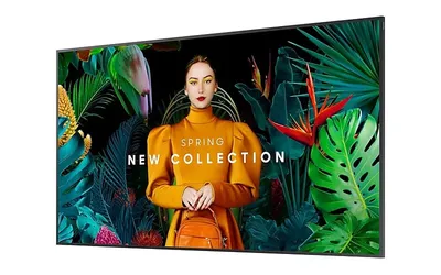ЖК-дисплей Samsung QB75C, 75", LED, 3840x2160 (UHD), Wi-Fi, Tizen 7.0, со встроенными колонками, режим работы 16/7, черный