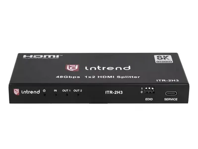 Усилитель-распределитель HDMI 1:2 Intrend [ITR-2H3] поддержка 8K, деэмбедирование звука