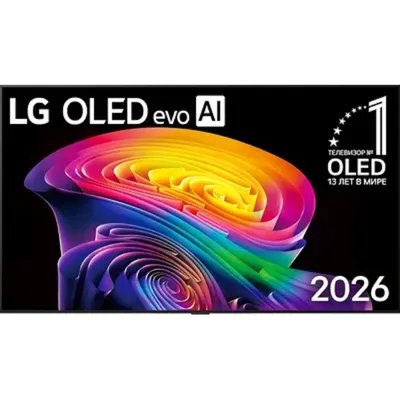 Телевизор 42'' LG/ 42'' OLED, Ultra HD, Smart TV(WebOS 26), Wi-Fi 6, Bluetooth v 5.3, MR NFC, 120Hz Native (VRR 165Hz), 2.0ch 20Вт, 4хHDMI, 2хUSB, 2 Pole, черный металл, 2026