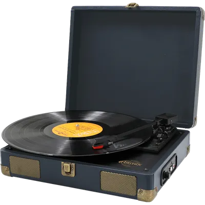 Проигрыватель для винила/ Виниловый проигрыватель RITMIX LP-100 Тёмно синий