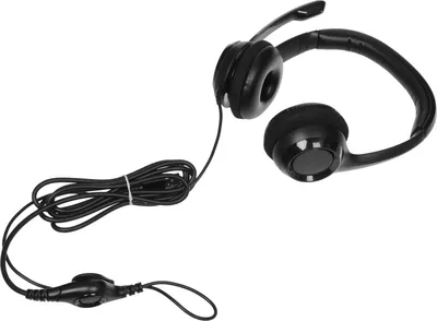 Гарнитура Logitech H390 черная, USB, 20-20000 Гц, накладная конструкция, поворотный микрофон, кабель 2.4м