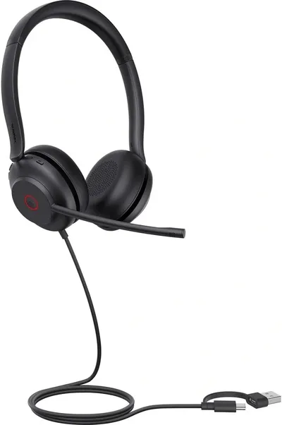 Гарнитура Yealink UH35 Dual UC USB-C/A, проводная, HD-звук, шумоподавление, USB-C/A