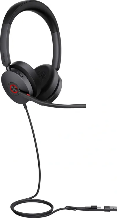 Гарнитура YEALINK UH48 Dual UC USB-C/A, Проводная, HD звук, Шумоподавление ANC, LED-индикатор, USB-C/A, шт