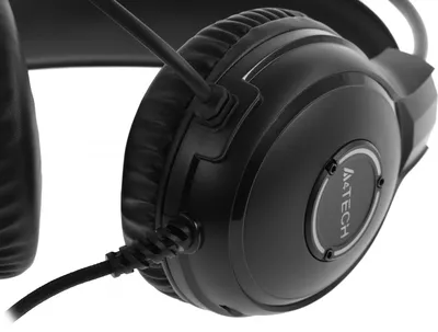 Наушники A4Tech FH300U BLACK, USB, мониторные, с микрофоном