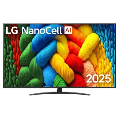 Телевизор LG - 65NANO81A6A 65", 3840x2160 (4K) NanoCell, optical audio out, CI+, DVB-S2, DVB-T2, DVB-С, 3xHDMI in, 2xUSB, HDR, Wi-Fi, RJ-45, Smart TV, WebOS, чёрный, 65NANO81A6A.ARUG