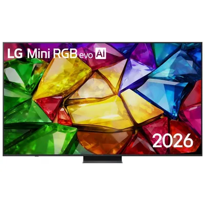 Телевизор ЖК 86'' LG/ 86", Ultra HD, MiniRGB LED, Precision Dimming Technology , Smart TV (WebOS 26), Wi-Fi 5, DVB-T2/C/S2, MR, 120Hz Native (VRR 144Hz), 2.0ch (20W), 3хHDMI, 1хUSB, 2 Pole, черный графит, 2026
