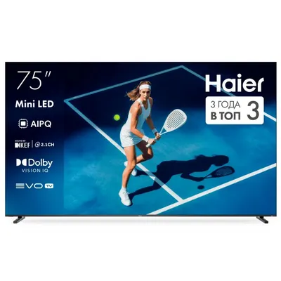 Телевизор LED Haier 75" M7 Frameless черный 4K Ultra HD 144Hz MEMC DVB-T DVB-T2 DVB-C DVB-S2 USB WiFi Smart TV