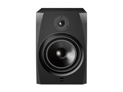 Акустическая система (студийный монитор) [10105022012-PR] Icon [SX-8A (пара)] активный, 2-полосный, частотный диапазон 35-21000 Гц, кроссовер 2,5 кГц, 8" НЧ динамик, 1" ВЧ динамик, мощность НЧ/ВЧ 120/60 Вт, входы XLR, RCA, ножки Vasorb TM