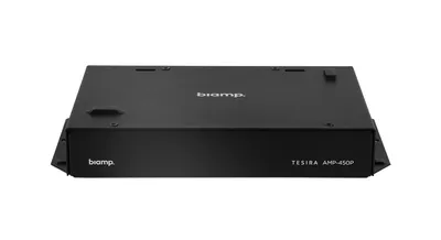 Усилитель Biamp [TesiraAMP-450P] POE+ 4-канальный (PoE+ Class 4): 4х30Вт (4Ом /8Ом). Peak: 50Вт /4Ом; 30Вт /8Ом. Вх.:1хRJ45(Control/AVB/PoE+). Настройка ПО Tesira. Вых.: 4хPhoenix. 1U (Half-Rack).