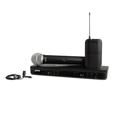 Микрофонная система SHURE BLX1288E/CVL-M17, беспроводная, двухканальная, UHF