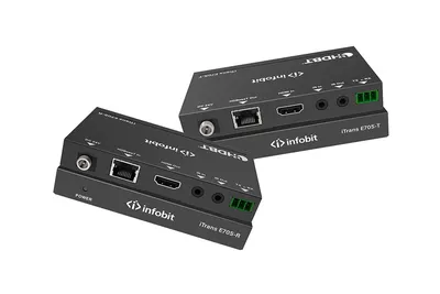 Удлинитель сигнала HDMI Infobit iTrans E70S, HDBaseT, 1080p до 70м, 4K/30Гц до 40м