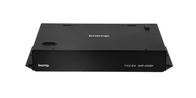 Усилитель Biamp [TesiraAMP-450BP] POE+ 4-канальный (PoE+ Class 4): 4х30Вт (4Ом /8Ом). Peak: 50Вт /4Ом; 30Вт /8Ом. Вх.:1хRJ45(Control/AVB/PoE+). Настройка ПО Tesira. Вых.: 4хRJ45. 1U (Half-Rack).