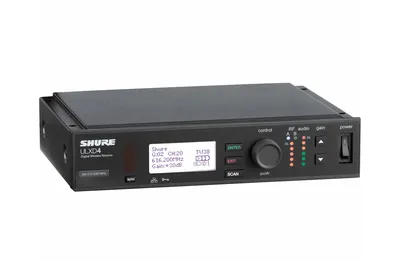 Приемник SHURE ULXD4DE=-G65, цифровой двухканальный, Dante, 470-606 МГц