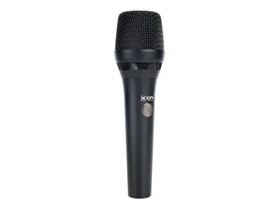 Микрофон конденсаторный Icon [Thunder X] вокальный, направленность Cardioid, диафрагма 32 мм, частототный диапазон 20-20000 Гц, чувствительность 33 дБВ/Па, выходное сопр. 50 Ом, максим. SPL 123 дБ, S/N 84 дБ, питание +48 В, держатель, поп-фильтр