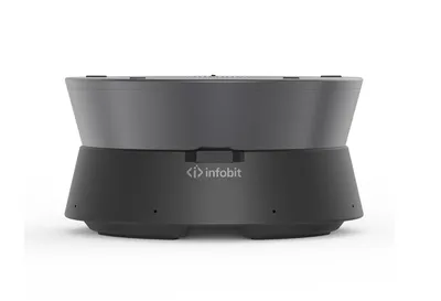 Спикерфон Infobit [iSpeaker M500] для переговорных комнат (15-25кв.м.) на 5-8 человек: 8 всенаправленных микрофонных капсюлей, AEC, AGC, RS. Макс. расстояние - 5 метров. Макс.5 устройств подкл. daisy chain (RJ45). Works with iCam VB60