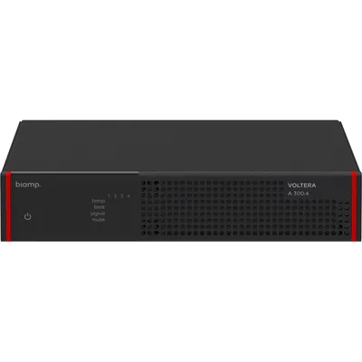 Четырехканальный аналоговый усилитель Biamp [Voltera A 300.4] мощностью 300 Вт (75 Вт на канал, возможность выбора режима работы 4 Ом, 8 Ом, 70 В или 100 В)