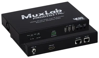 Приемник HDMI KVM OVER IP MuxLab [500760-RX-KVM] , поддержка 4К60 (SDVoE)