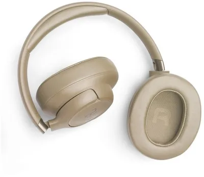 Беспроводные/проводные наушники JBL Tune 780NC бежевый, полноразмерные, Bluetooth + проводной, адаптивное шумоподавление