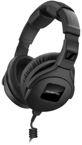 Закрытые динамические мониторные наушники Sennheiser [HD 300 PRO] Диапазон: 625000Гц, импеданс: 64Ом, чувствительность: 108дБ, вес: 297г, кабель 1,55м (3,5мм + адаптер 6,3мм).