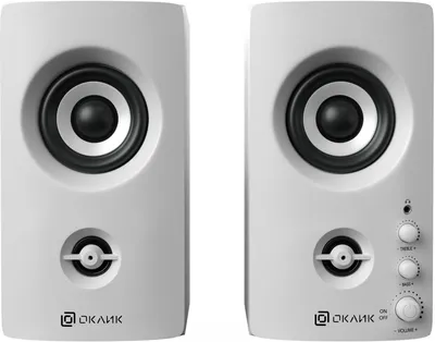 Колонки OKLICK OK-164  White  (2x15W,  дерево) <1201274>