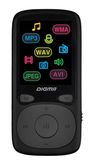 Плеер Digma B4BK, 8ГБ, 1.8", FM, черный