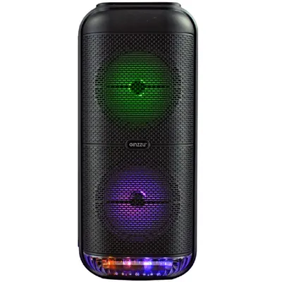 Портативная акустика 2.0 Ginzzu GM-235, 400Вт, черный (GM-235)