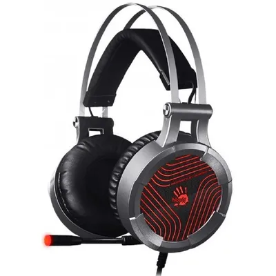 Наушники с микрофоном Bloody G530 Gray (7.1,шнур 1.8м, USB, с регулятором  громкости)  <1080484>