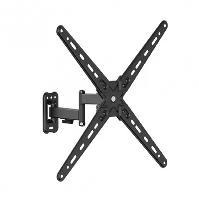 Кронштейн Digis DSM-E2542 поворотно-выдвижной для ТВ до 55" до 25 кг, 2 колена, VESA до 400x400мм, 67-275 мм от стены, наклон -15°/+5°, поворот +90°/-90°, кабель-канал, черный