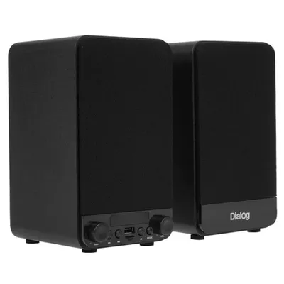Акустическая система Dialog Jazz AJ-13 BLACK - акустические колонки 2.0, 2*15W RMS, Bluetooth, FM, USB+microSD reader