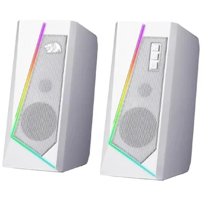 Redragon Акустическая 2.0 система Anvil белый,5 Вт,RGB,USB+3.5мм