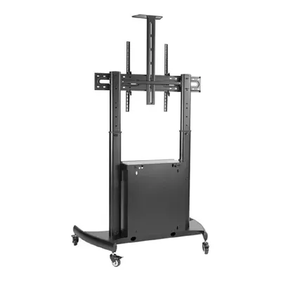 Стойка Digis DSM-P2106CB мобильная для ТВ 55"-100" до 100 кг с рэком для оборудования, VESA до 1000x600мм,  наклон -10°/+5°, изменение высоты ТВ, полка для камеры  (состоит из двух мест)