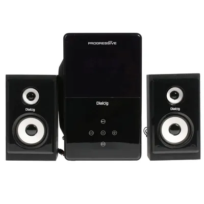 Колонки Dialog AP-220BLACK, 2.1, 30W+2×12W RMS, USB+SD