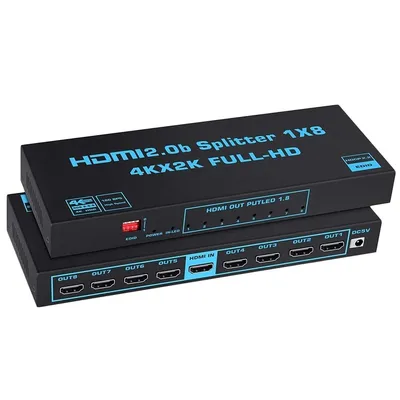 HDMI разветвитель ORIENT HSP0108HL-2.0, 1→8, 4K/60Гц, HDR10