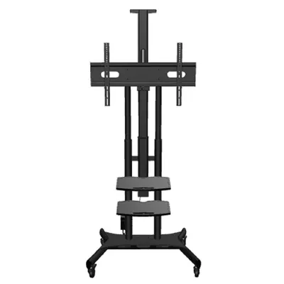 ONKRON TS1881 eLift чёрный 2 полки для AV в комплкте Для телевизоров диагональю 50-86" Макс. нагрузка: 90,9 кг VESA: 200x200, 200x300, 200x400, 300x100, 300x200, 300x300, 300x400, 400x200, 400x300