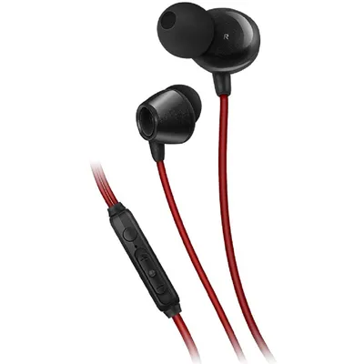 Наушники проводные внутриканальные SVEN SV-021320, 3.5мм, 1.2м, черный/красный