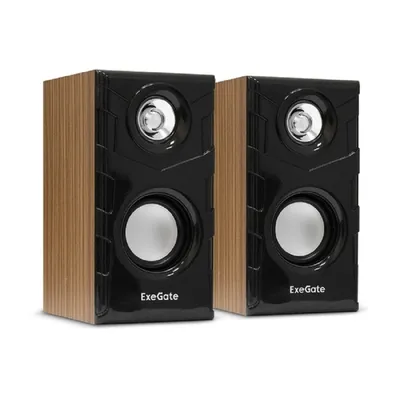 Акустическая система ExeGate EX289694RUS, 2.0, 2×3 Вт, USB, дерево