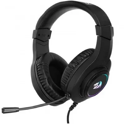 Гарнитура проводная Defender 77231, USB/3.5mm, RGB, черный