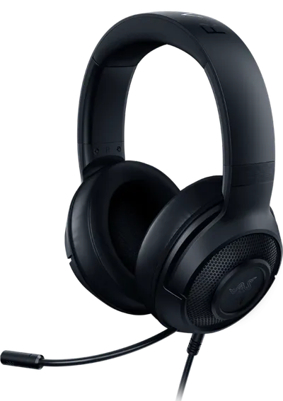 RZ04-02950100-R381 - Гарнитура, Razer, Kraken X Lite, RZ04-02950100-R381, Игровая гарнитура, Микрофон поворотный гибкий, Динамики 50 мм, 7.1 Surround Sound, Диапазон частот: 12 Гц – 28 кГц , Чувствительность при 1 кГц: 109±3 дБ, 3,5 мм (mini jack), Черный